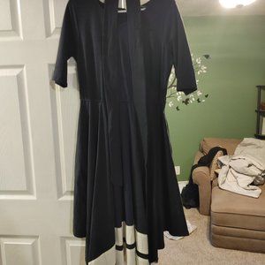 Stripe handkerchief hem cotton dress